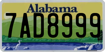 AL license plate 7AD8999