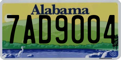 AL license plate 7AD9004