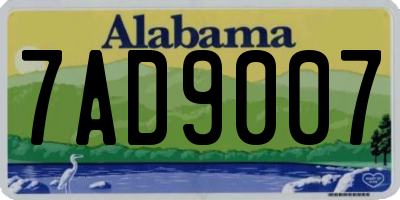 AL license plate 7AD9007