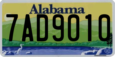 AL license plate 7AD9010