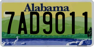 AL license plate 7AD9011