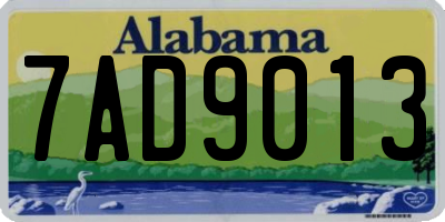 AL license plate 7AD9013