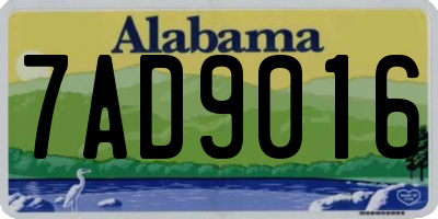 AL license plate 7AD9016