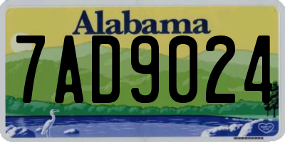AL license plate 7AD9024