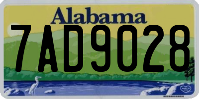 AL license plate 7AD9028