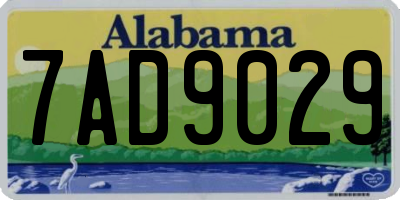 AL license plate 7AD9029