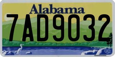AL license plate 7AD9032