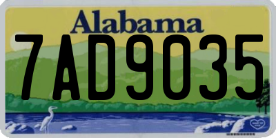 AL license plate 7AD9035
