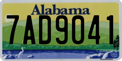AL license plate 7AD9041