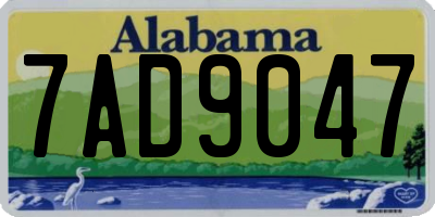 AL license plate 7AD9047
