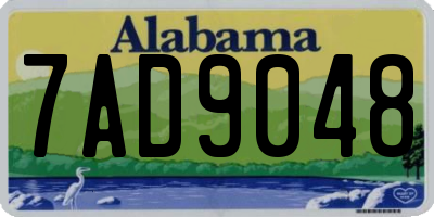 AL license plate 7AD9048