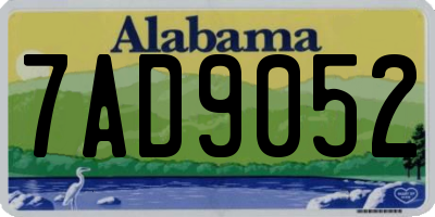 AL license plate 7AD9052