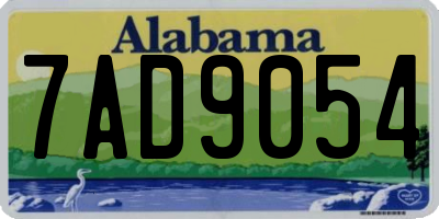 AL license plate 7AD9054
