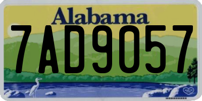AL license plate 7AD9057
