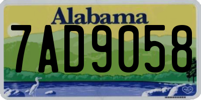 AL license plate 7AD9058