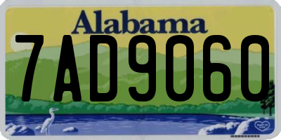 AL license plate 7AD9060