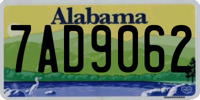 AL license plate 7AD9062