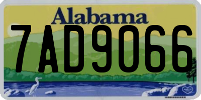AL license plate 7AD9066