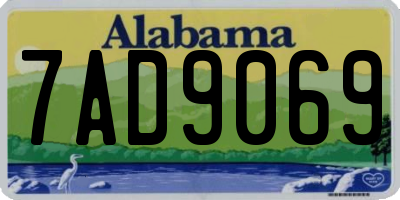 AL license plate 7AD9069