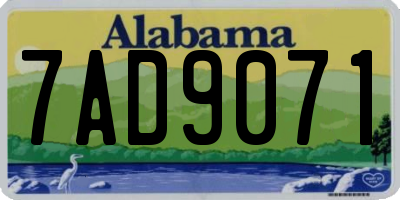 AL license plate 7AD9071