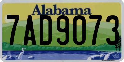 AL license plate 7AD9073