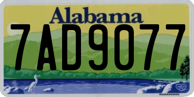 AL license plate 7AD9077
