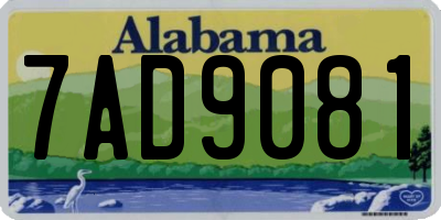 AL license plate 7AD9081