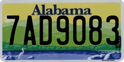 AL license plate 7AD9083