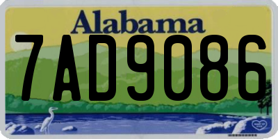 AL license plate 7AD9086