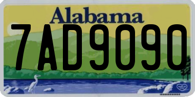 AL license plate 7AD9090