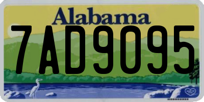 AL license plate 7AD9095