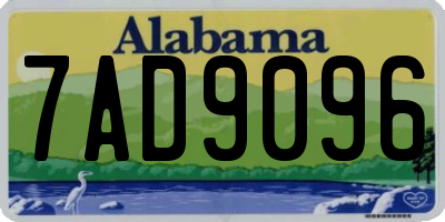 AL license plate 7AD9096