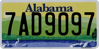 AL license plate 7AD9097