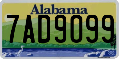 AL license plate 7AD9099