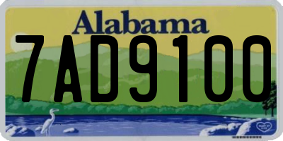 AL license plate 7AD9100