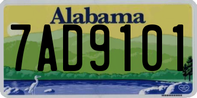 AL license plate 7AD9101