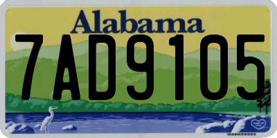 AL license plate 7AD9105