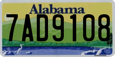 AL license plate 7AD9108
