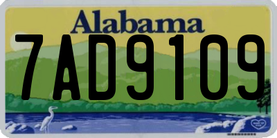 AL license plate 7AD9109