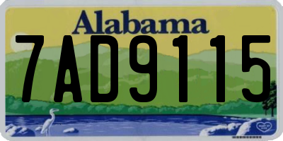 AL license plate 7AD9115