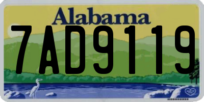 AL license plate 7AD9119