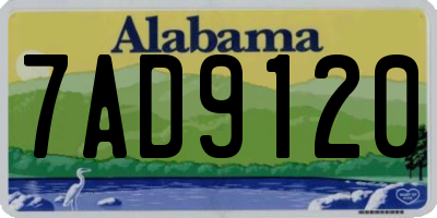 AL license plate 7AD9120