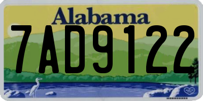 AL license plate 7AD9122