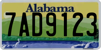 AL license plate 7AD9123