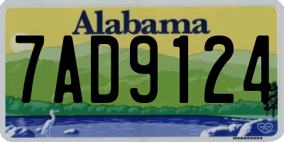 AL license plate 7AD9124