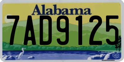 AL license plate 7AD9125