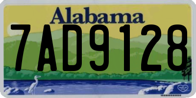 AL license plate 7AD9128