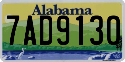 AL license plate 7AD9130