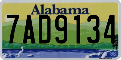 AL license plate 7AD9134