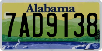 AL license plate 7AD9138